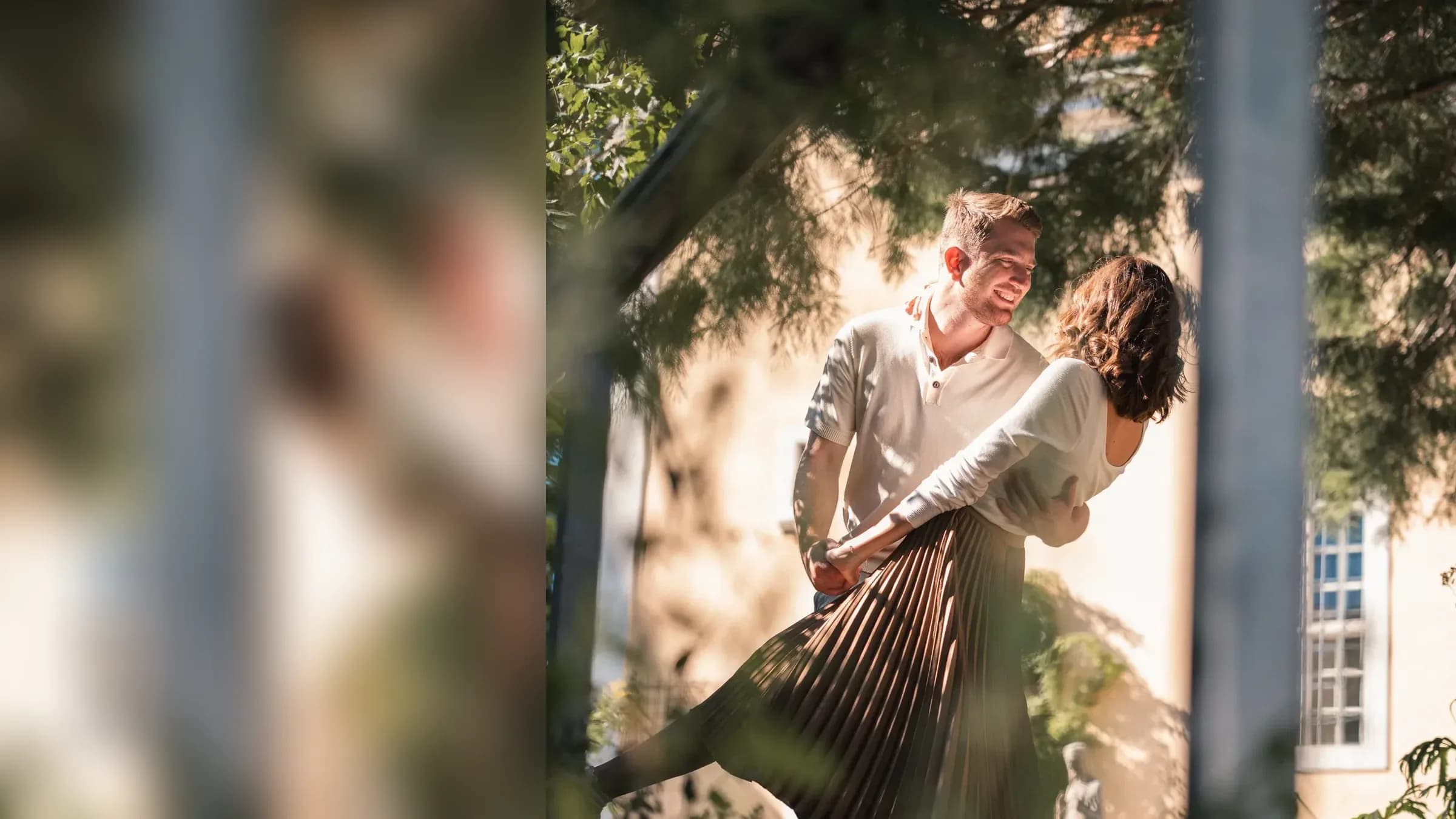 Couple exchanging vows – still frame from a wedding film
