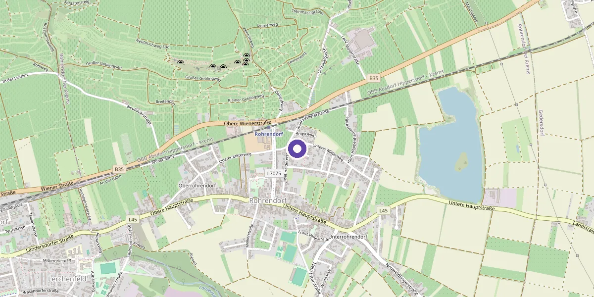 Map: Unterer Mitterweg 10, 3495 Rohrendorf bei Krems